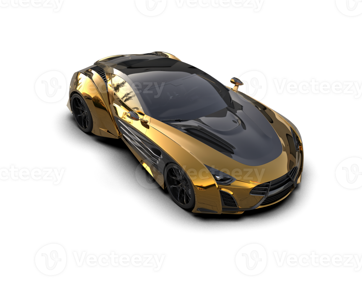 Realistic sport car isolated on background. 3d rendering - illustration png