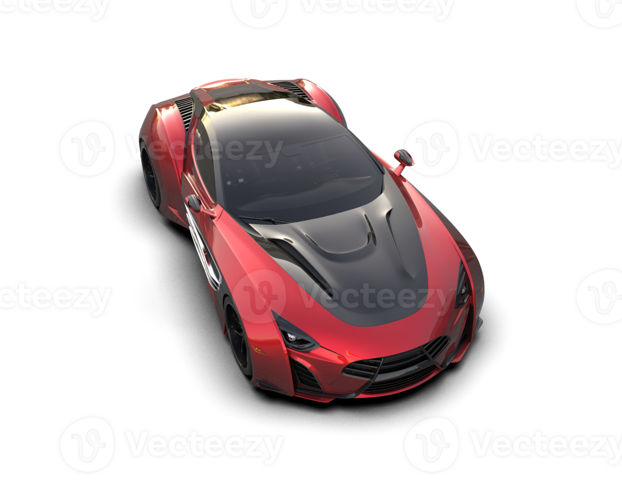 Realistic sport car isolated on background. 3d rendering - illustration png