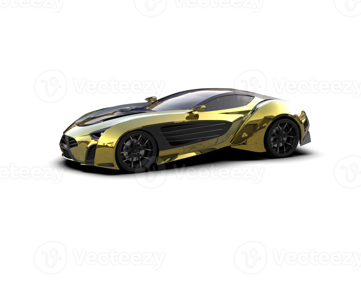 Realistic sport car isolated on background. 3d rendering - illustration png