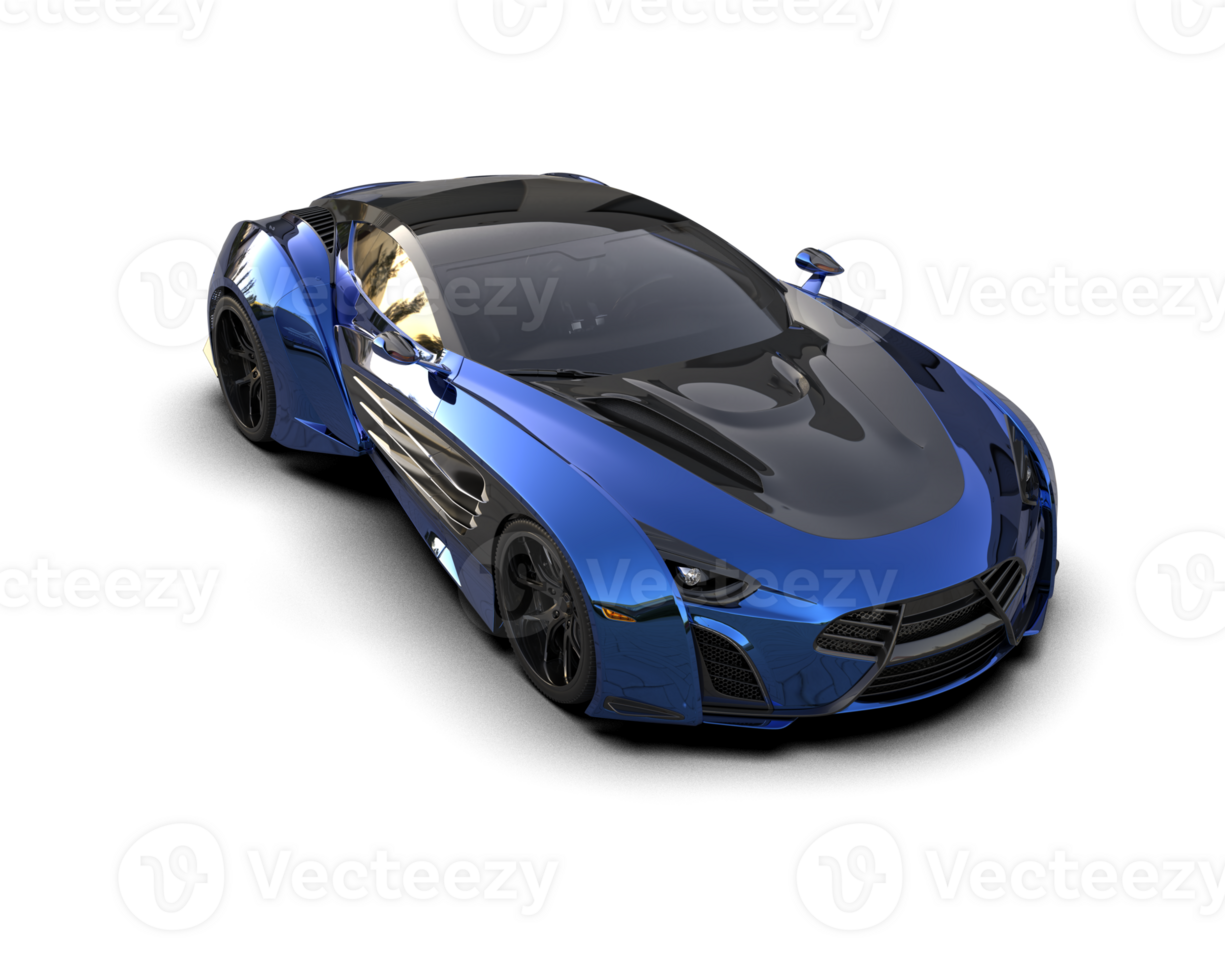 Realistic sport car isolated on background. 3d rendering - illustration png