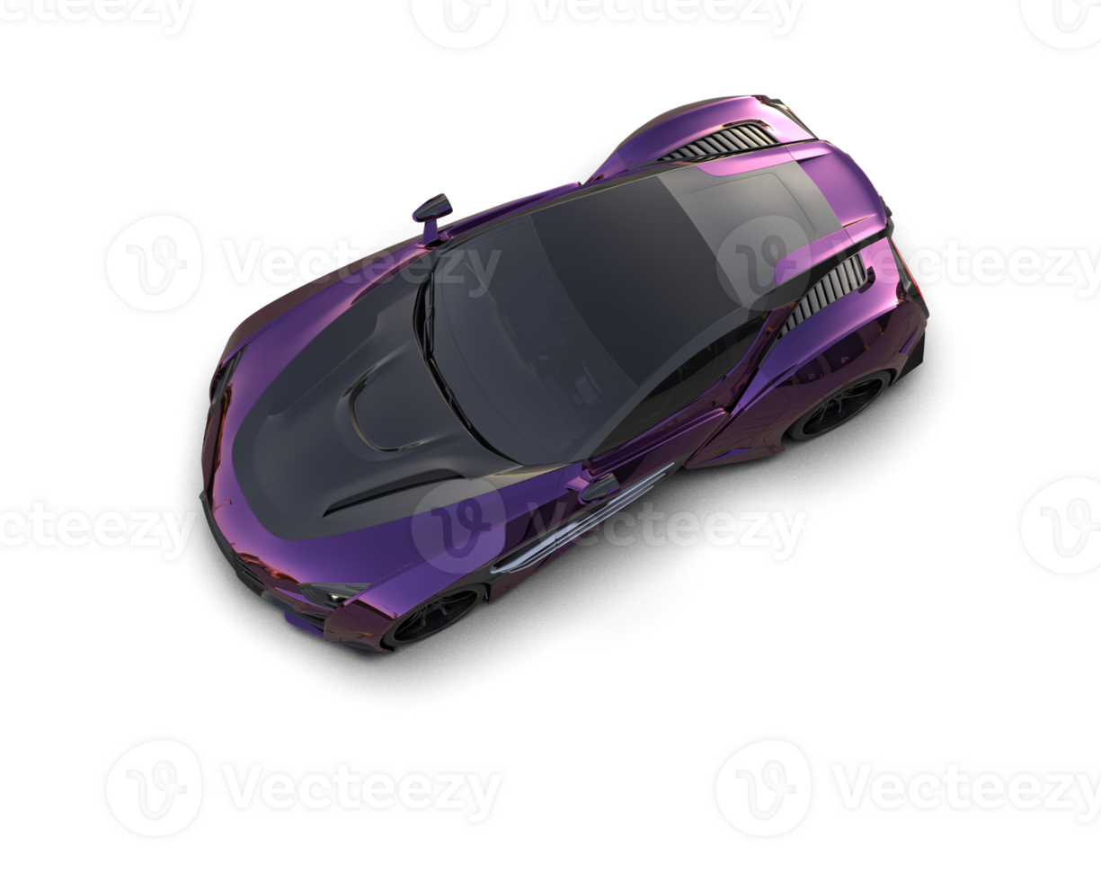 Realistic sport car isolated on background. 3d rendering - illustration png
