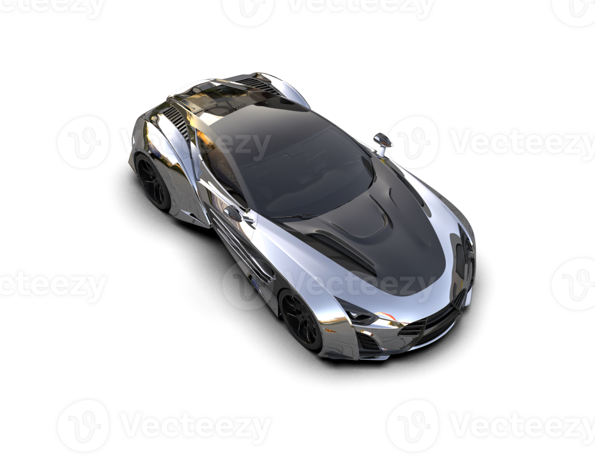 Realistic sport car isolated on background. 3d rendering - illustration png