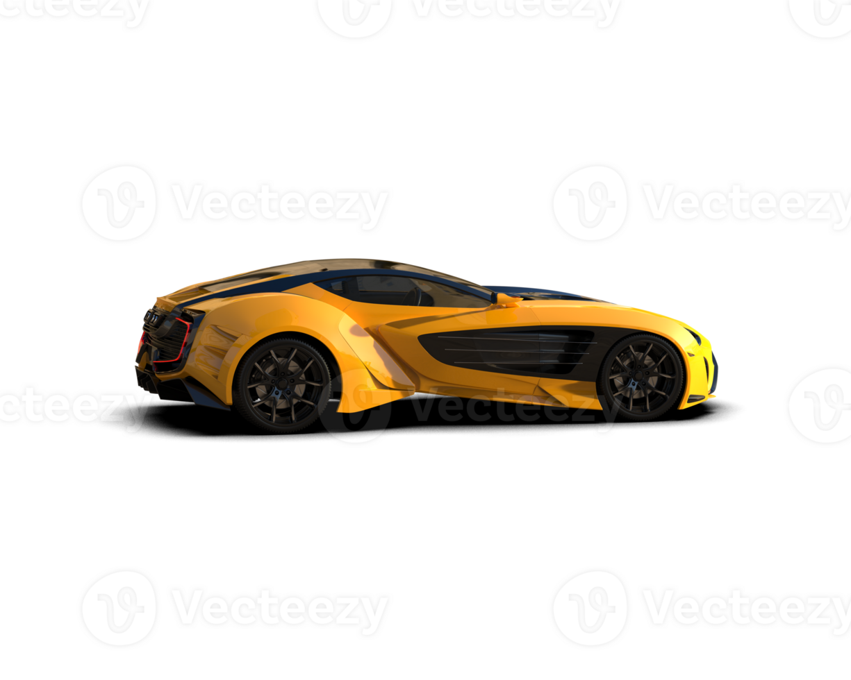 Realistic sport car isolated on background. 3d rendering - illustration png