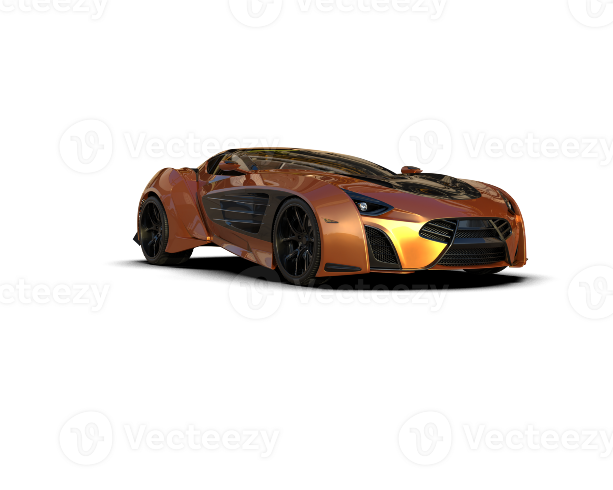 Realistic sport car isolated on background. 3d rendering - illustration png
