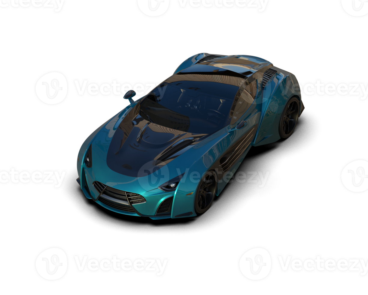 Realistic sport car isolated on background. 3d rendering - illustration png