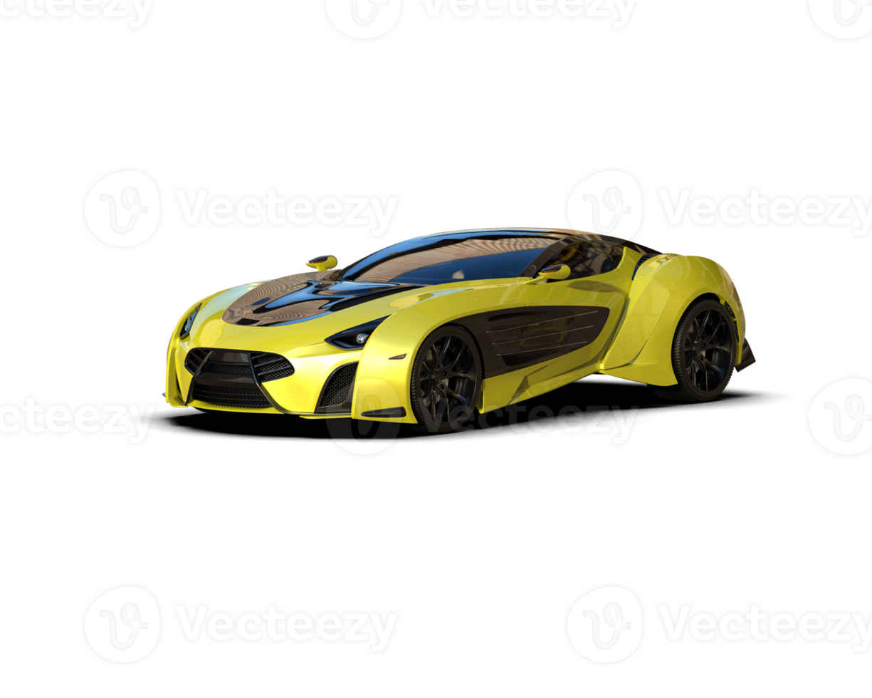 Realistic sport car isolated on background. 3d rendering - illustration png