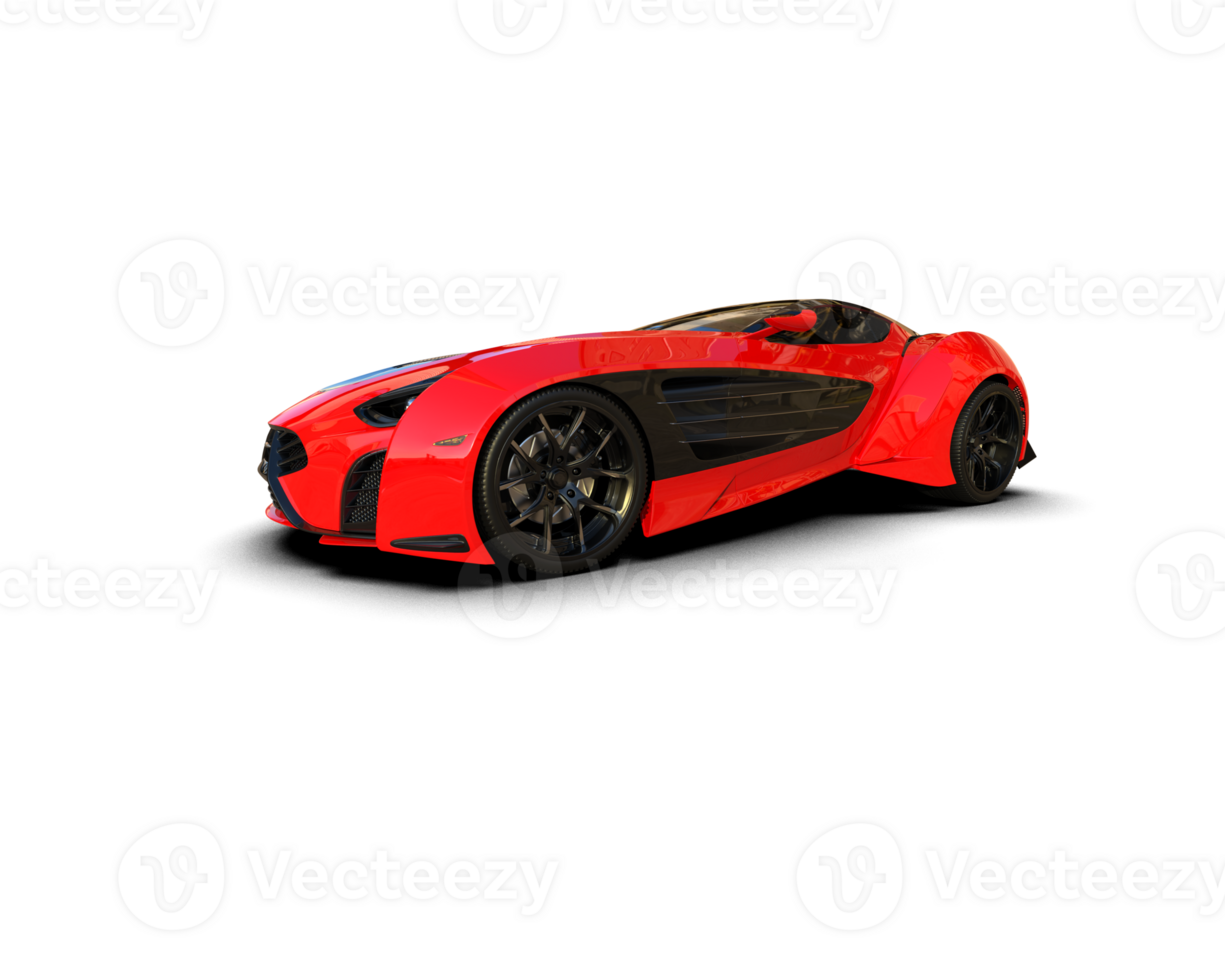 Realistic sport car isolated on background. 3d rendering - illustration png