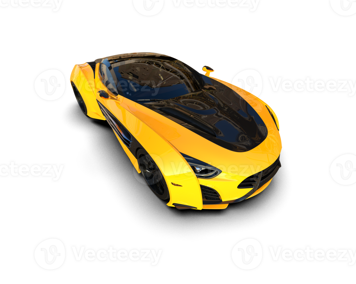 Realistic sport car isolated on background. 3d rendering - illustration png
