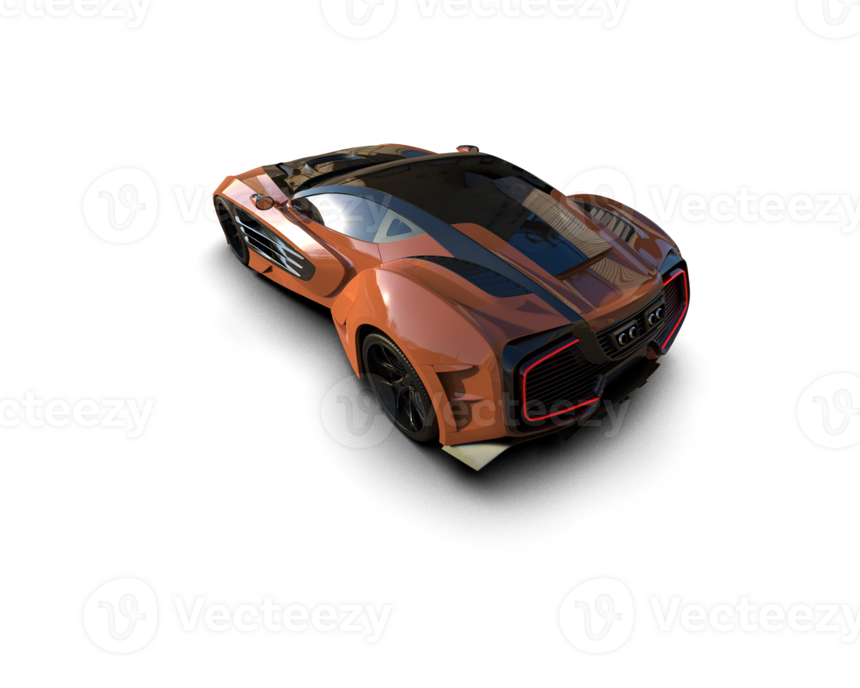 Realistic sport car isolated on background. 3d rendering - illustration png