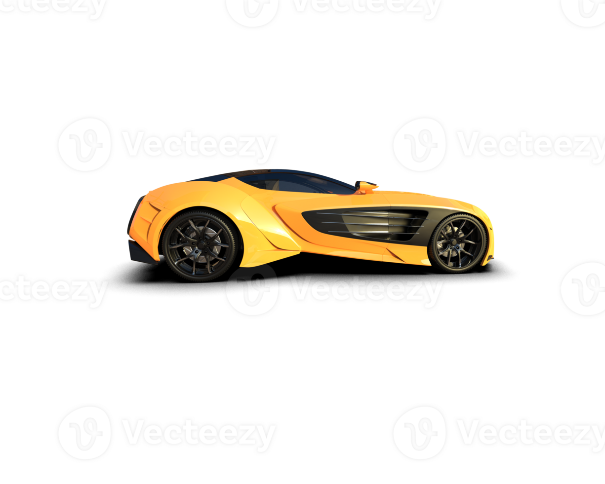 Realistic sport car isolated on background. 3d rendering - illustration png