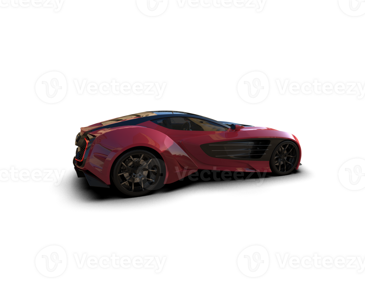 Realistic sport car isolated on background. 3d rendering - illustration png