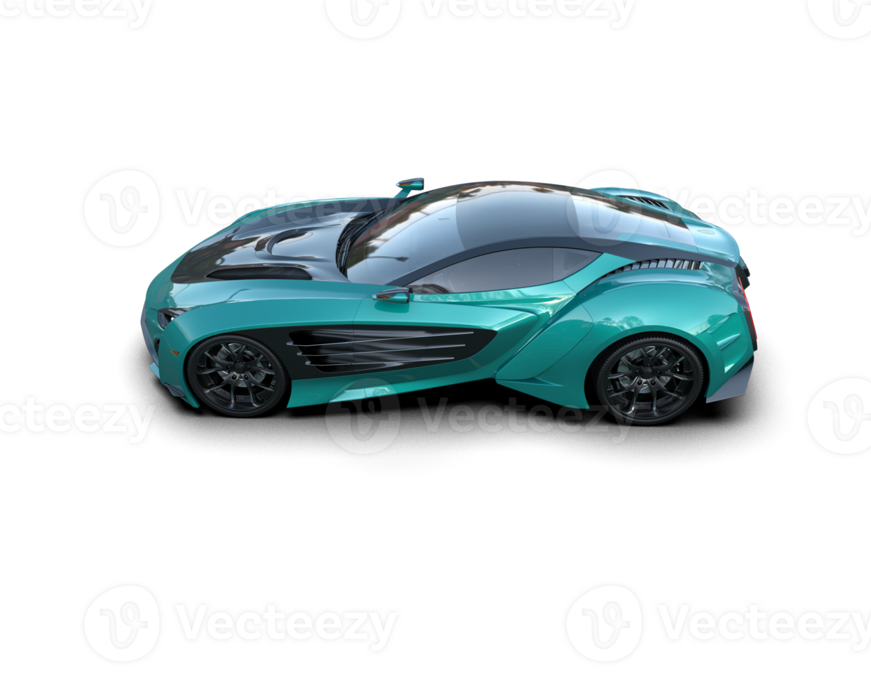 Realistic sport car isolated on background. 3d rendering - illustration png