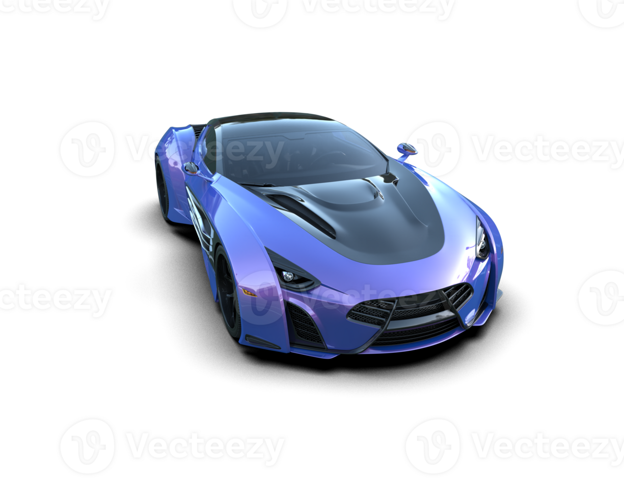 Realistic sport car isolated on background. 3d rendering - illustration png