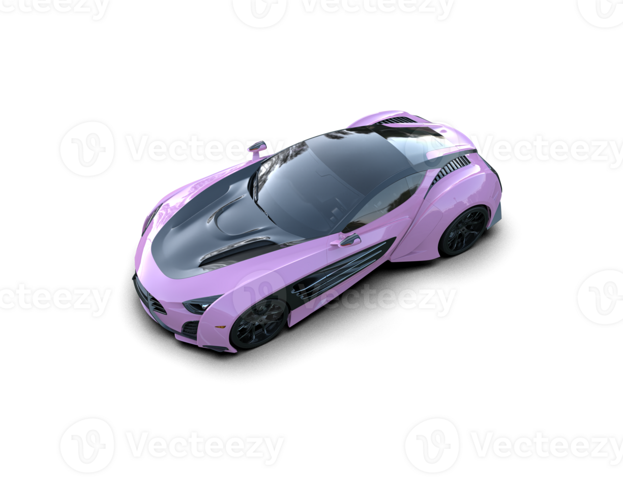 Realistic sport car isolated on background. 3d rendering - illustration png