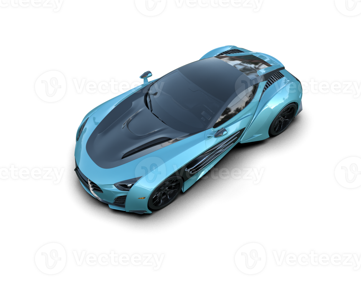 Realistic sport car isolated on background. 3d rendering - illustration png