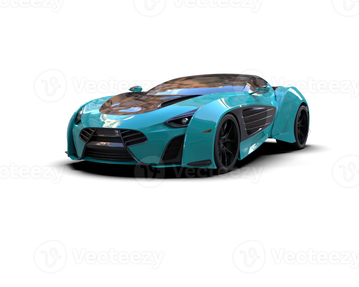 Realistic sport car isolated on background. 3d rendering - illustration png