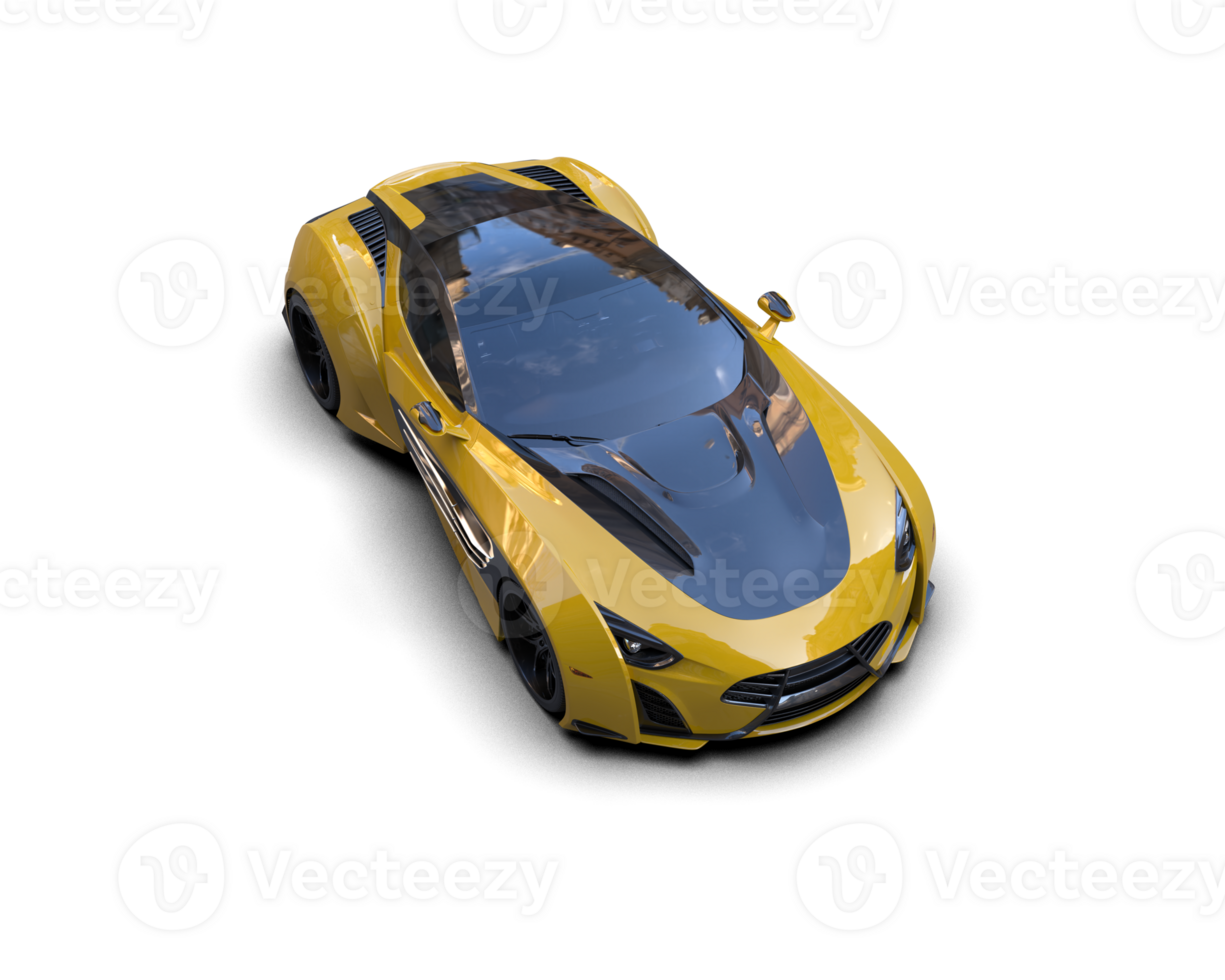 Realistic sport car isolated on background. 3d rendering - illustration png