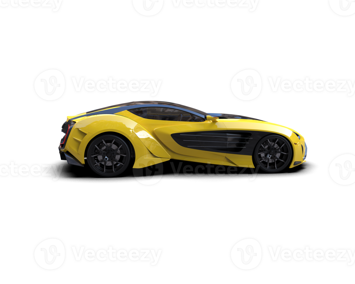 Realistic sport car isolated on background. 3d rendering - illustration png