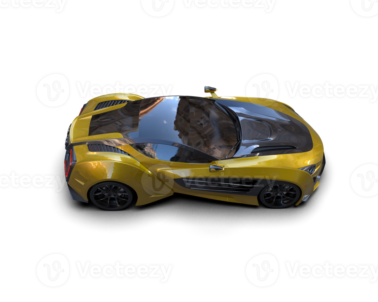 Realistic sport car isolated on background. 3d rendering - illustration png