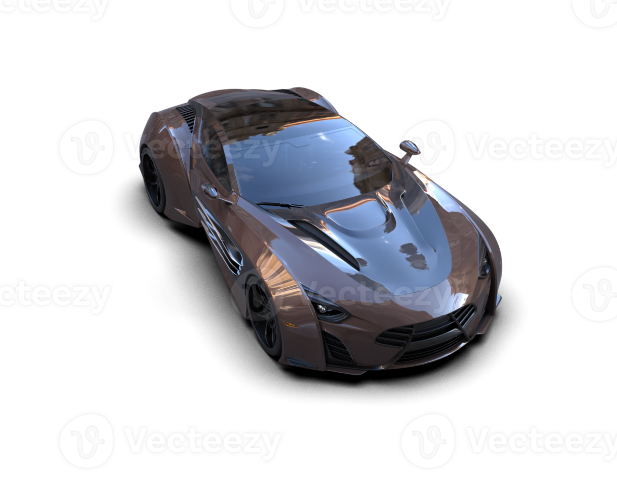 Realistic sport car isolated on background. 3d rendering - illustration png