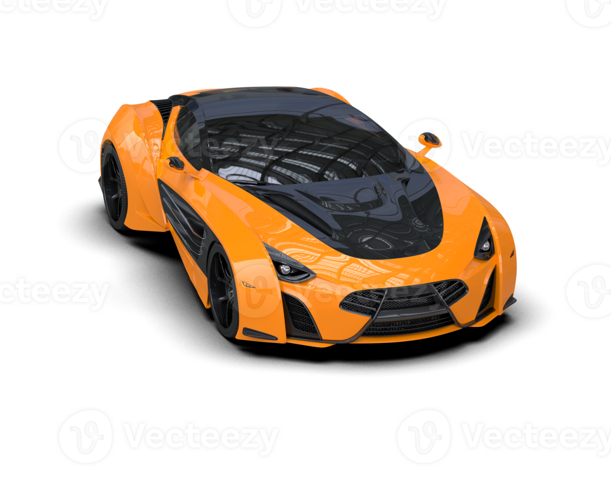 Realistic sport car isolated on background. 3d rendering - illustration png