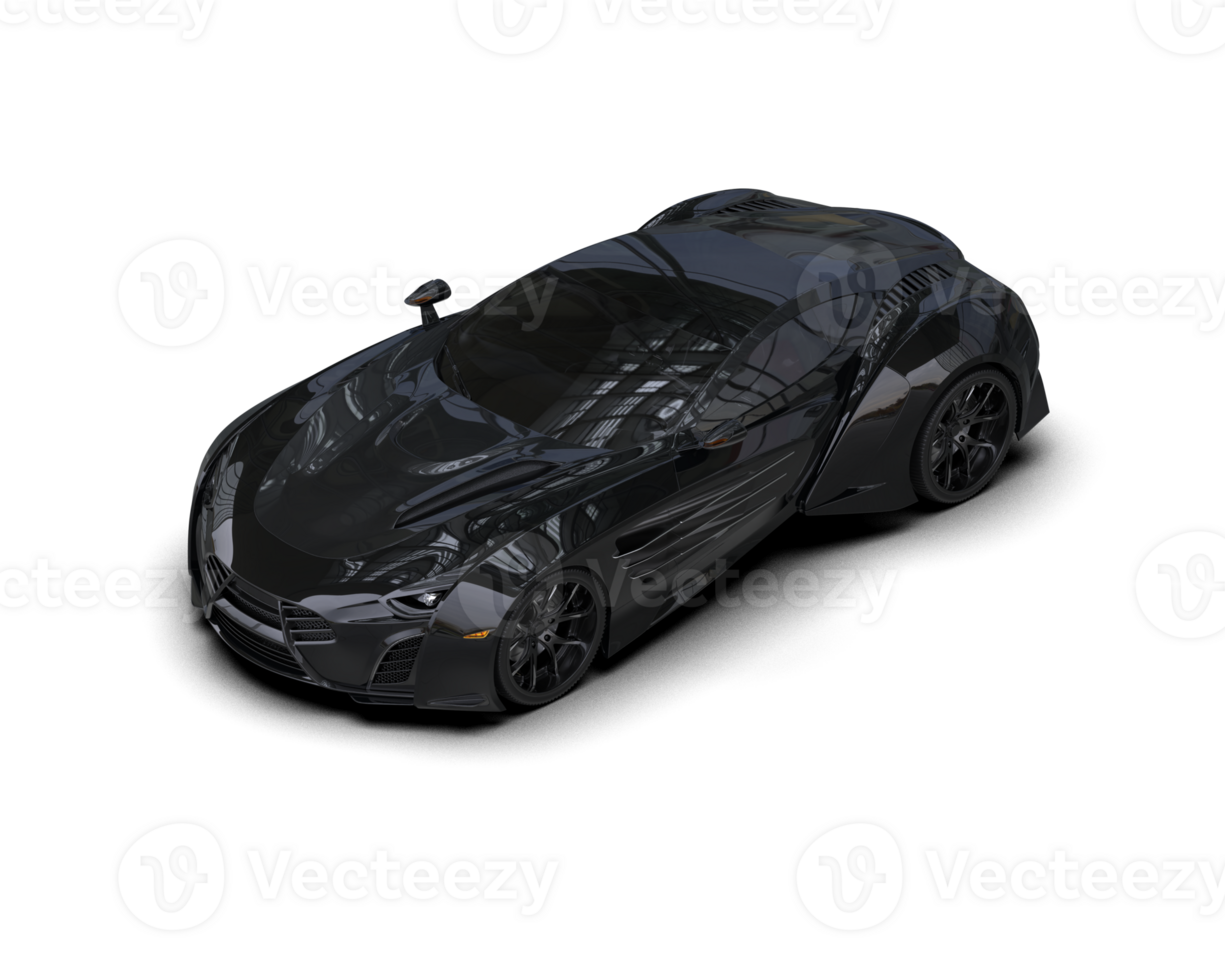 Realistic sport car isolated on background. 3d rendering - illustration png