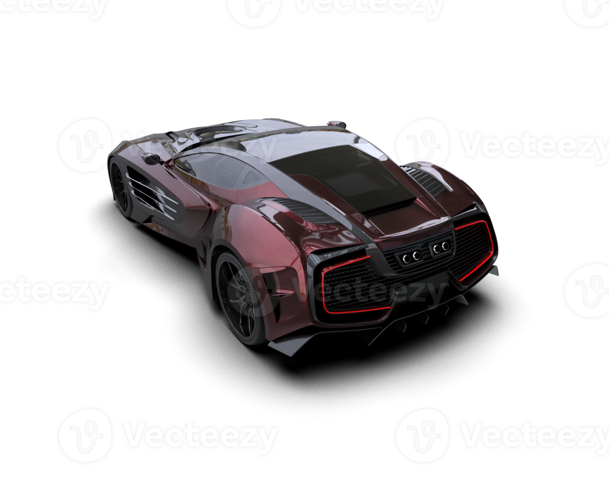 Realistic sport car isolated on background. 3d rendering - illustration png