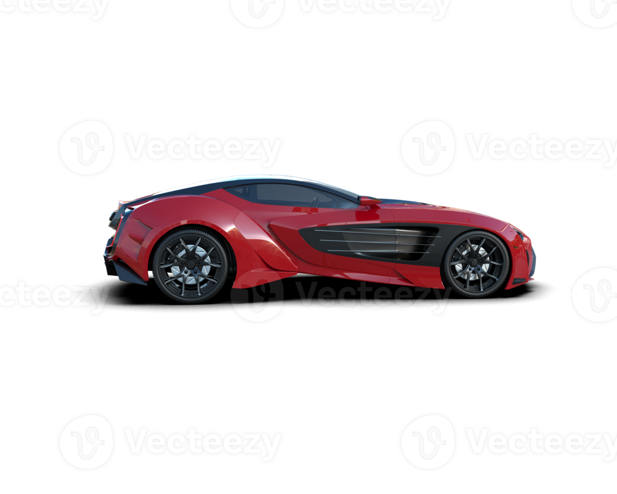 Realistic sport car isolated on background. 3d rendering - illustration png