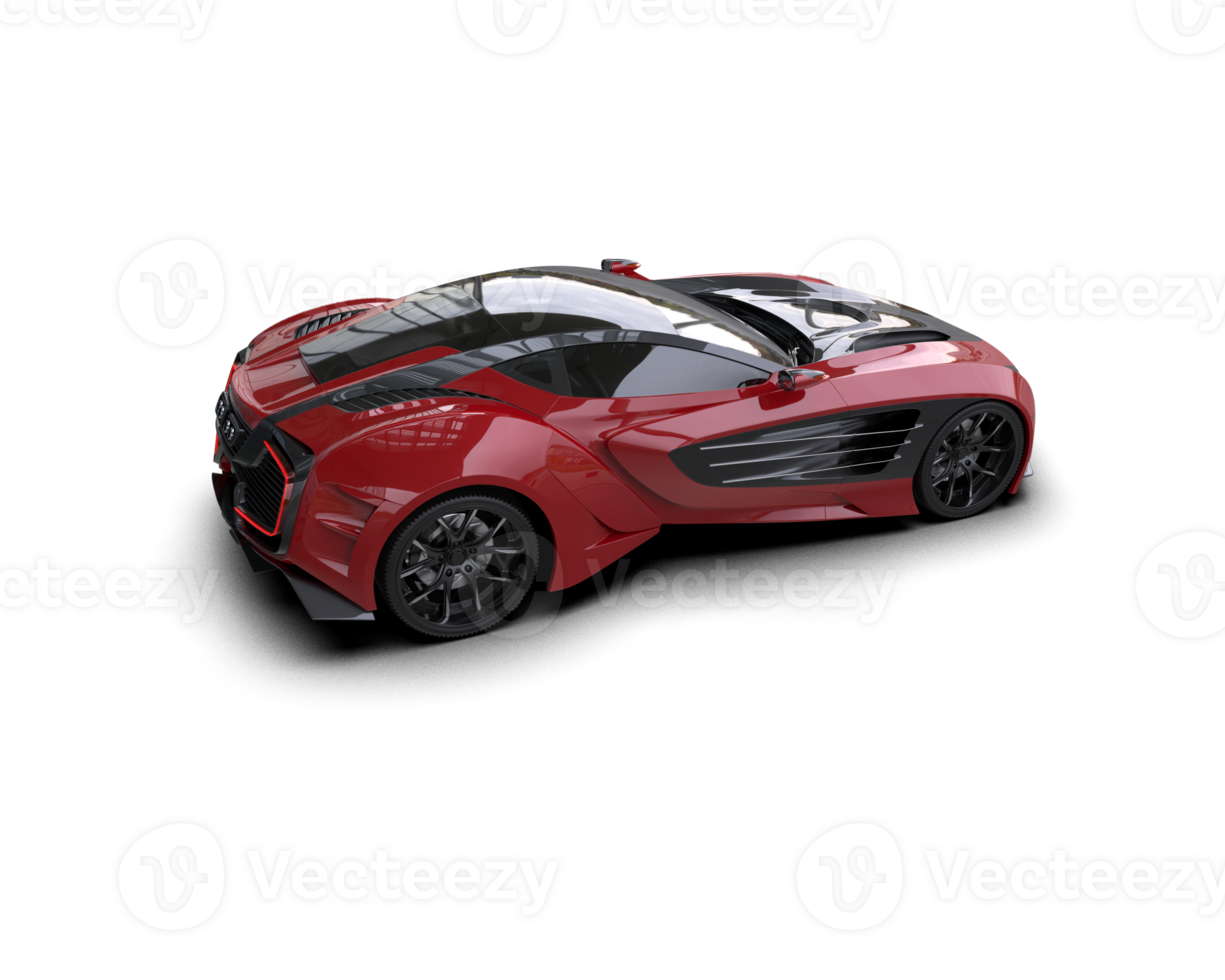 Realistic sport car isolated on background. 3d rendering - illustration png