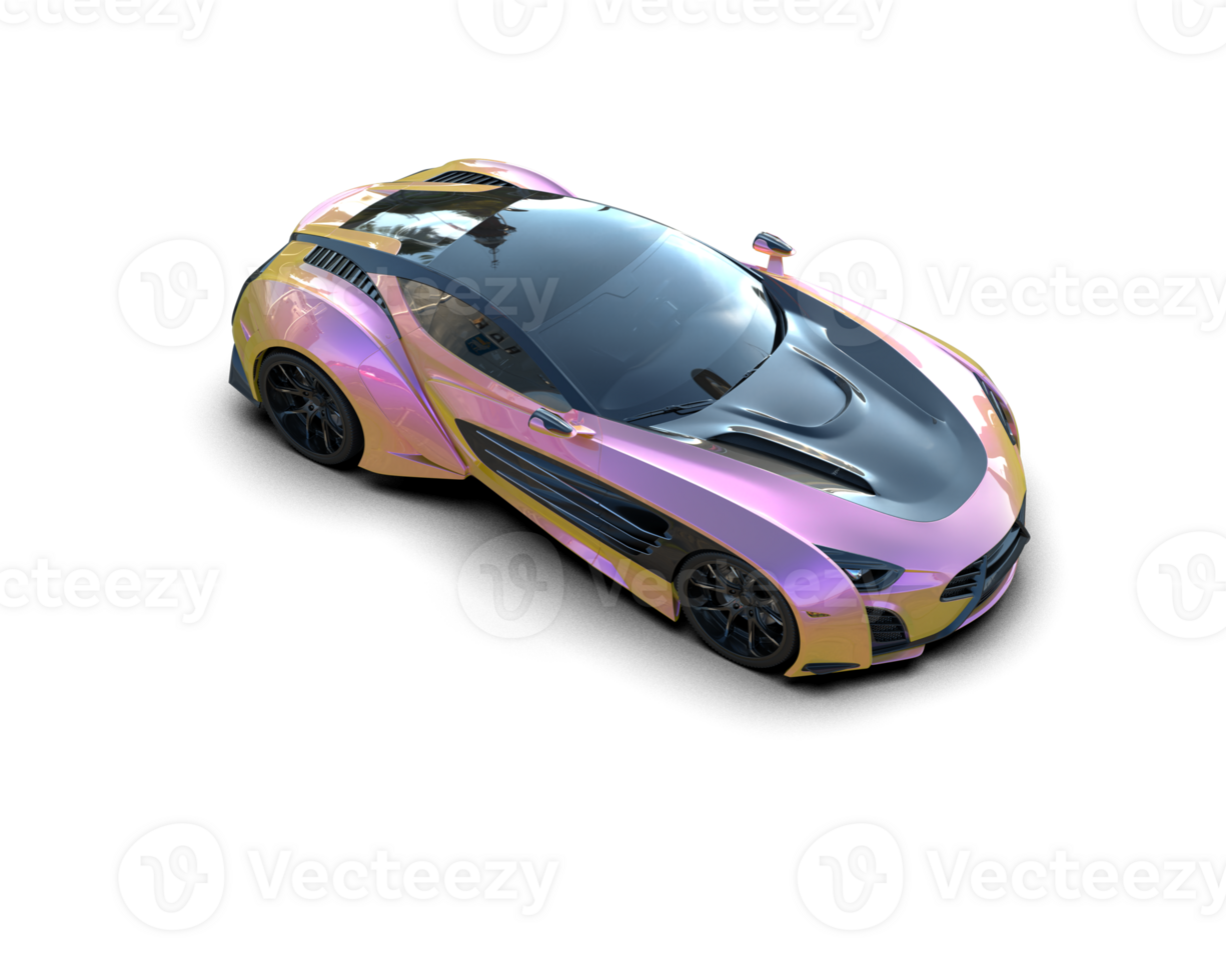 Realistic sport car isolated on background. 3d rendering - illustration png