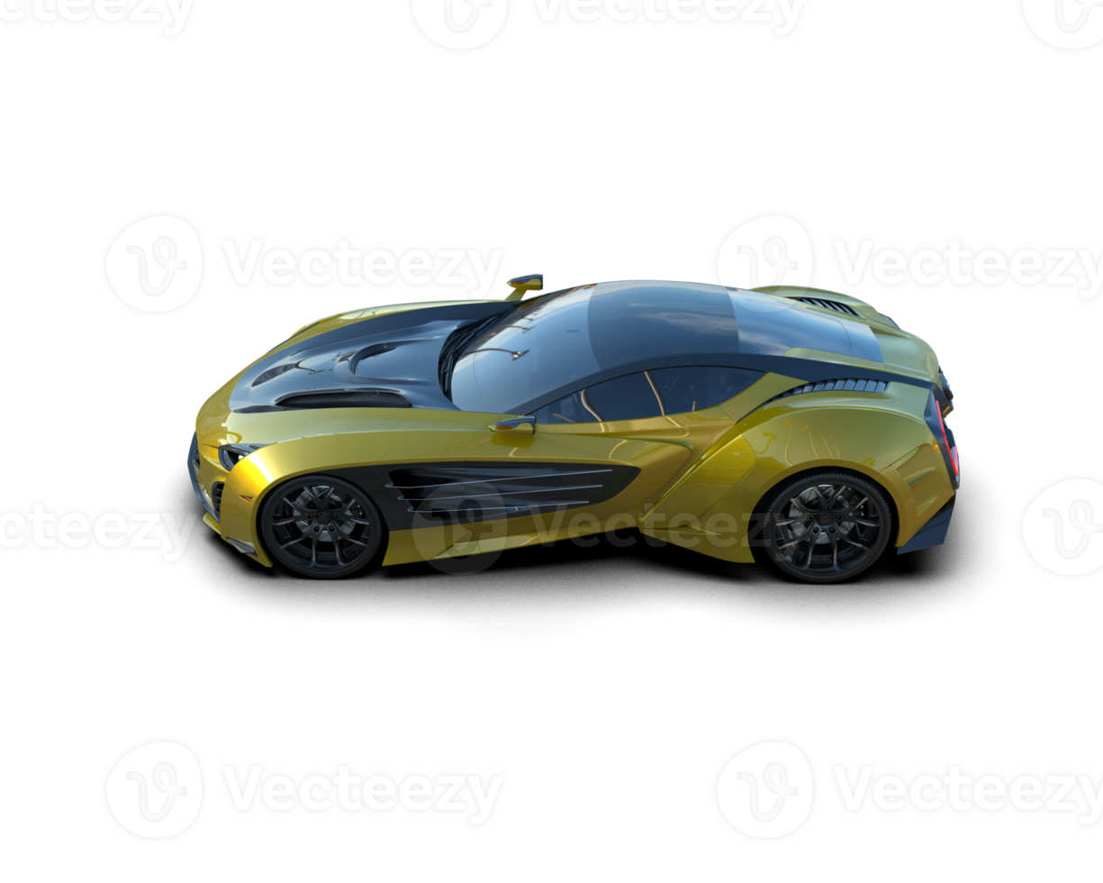 Realistic sport car isolated on background. 3d rendering - illustration png