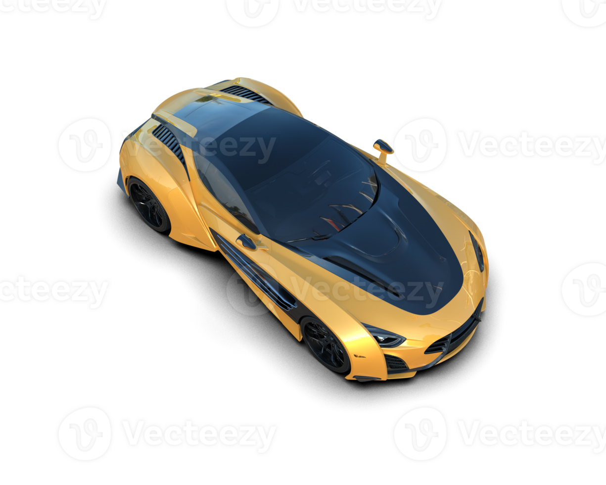 Realistic sport car isolated on background. 3d rendering - illustration png