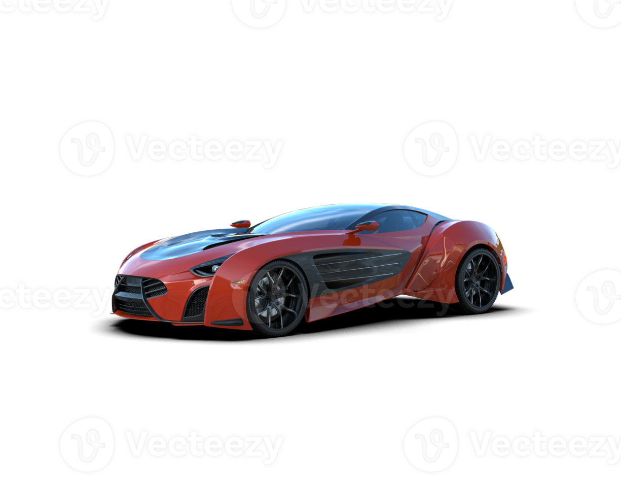 Realistic sport car isolated on background. 3d rendering - illustration png