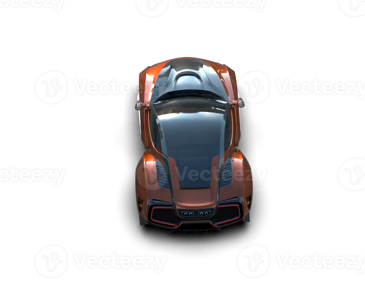 Realistic sport car isolated on background. 3d rendering - illustration png