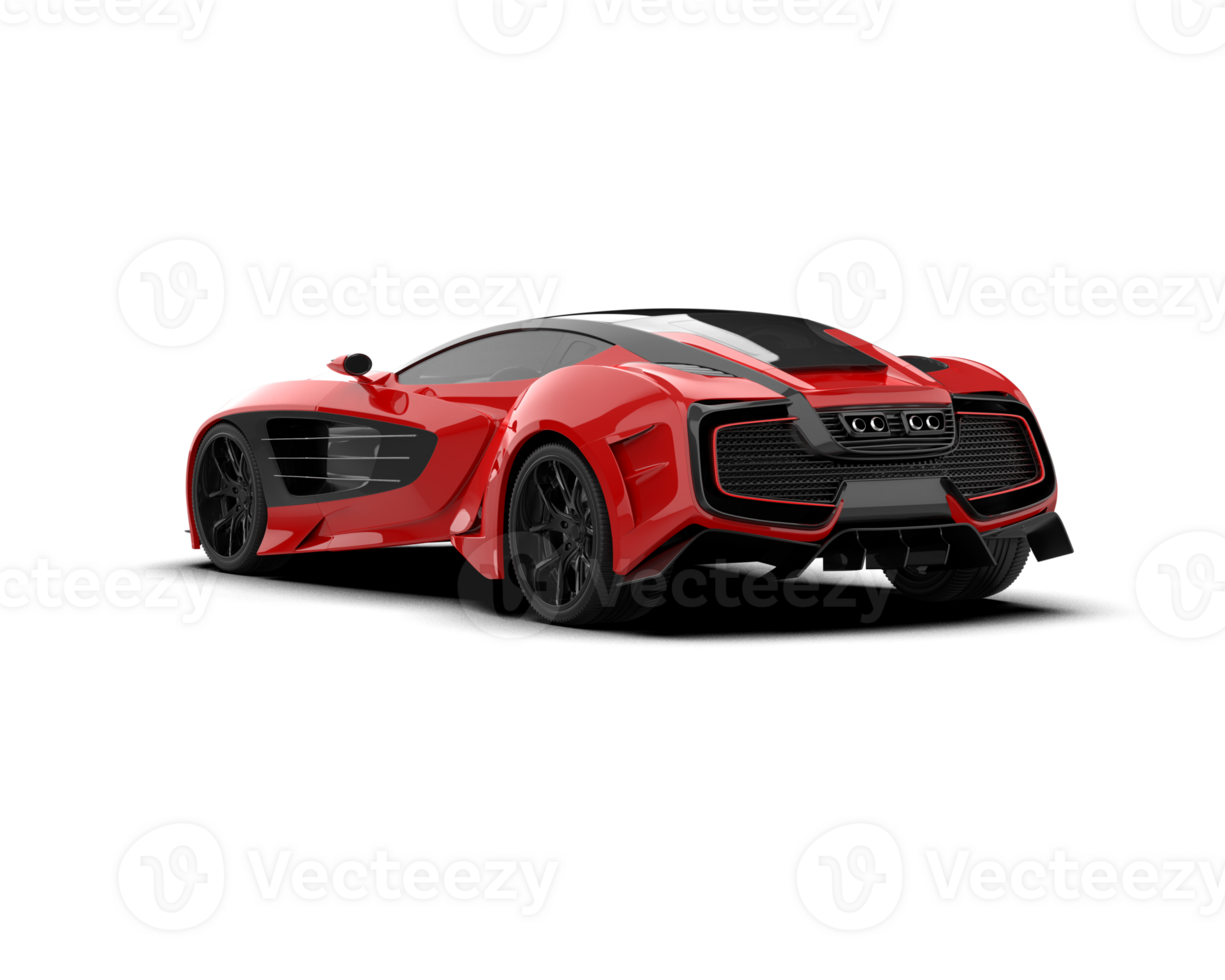 Realistic sport car isolated on background. 3d rendering - illustration png