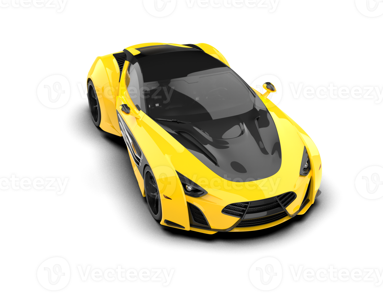 Realistic sport car isolated on background. 3d rendering - illustration png