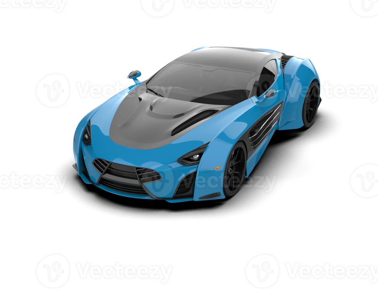 Realistic sport car isolated on background. 3d rendering - illustration png