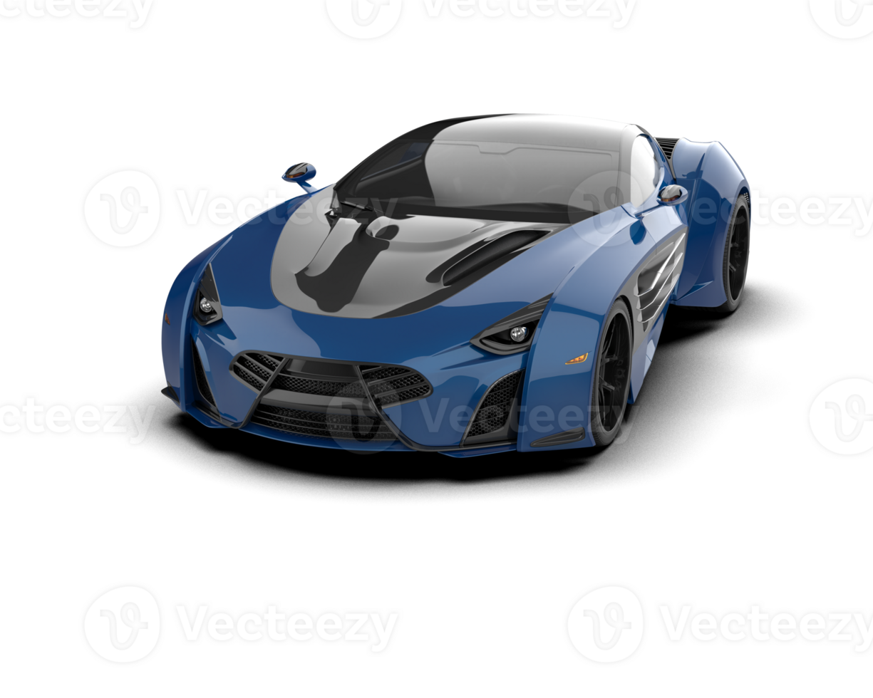 Realistic sport car isolated on background. 3d rendering - illustration png