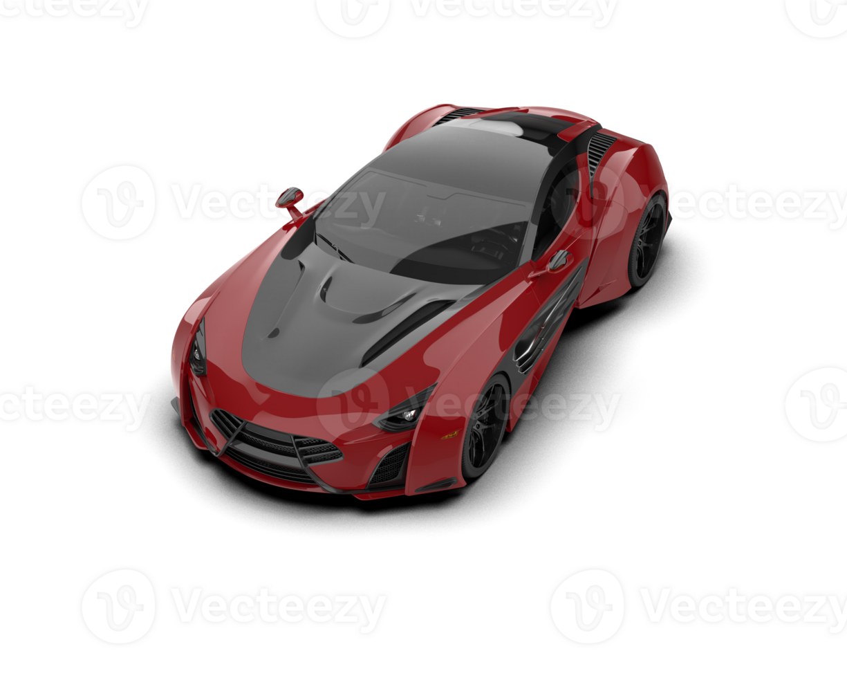 Realistic sport car isolated on background. 3d rendering - illustration png