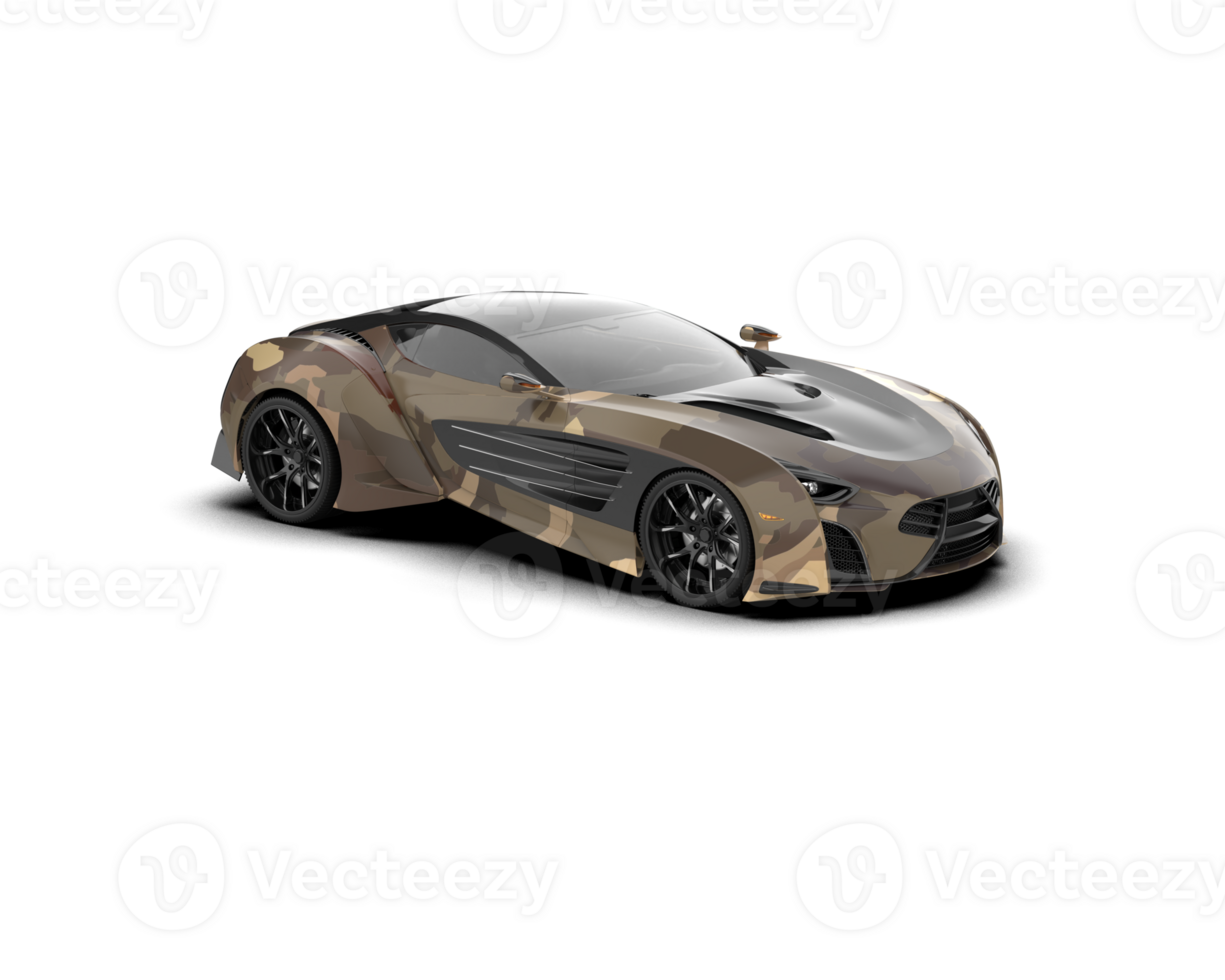 Realistic sport car isolated on background. 3d rendering - illustration png