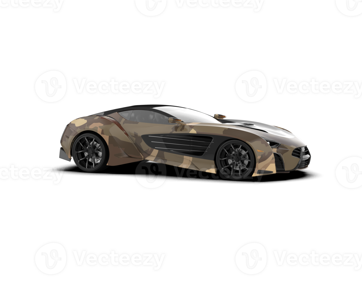 Realistic sport car isolated on background. 3d rendering - illustration png
