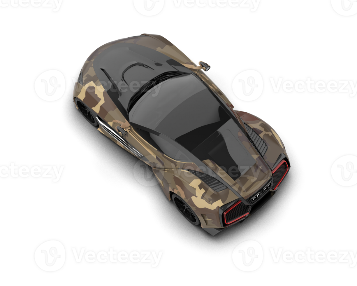 Realistic sport car isolated on background. 3d rendering - illustration png