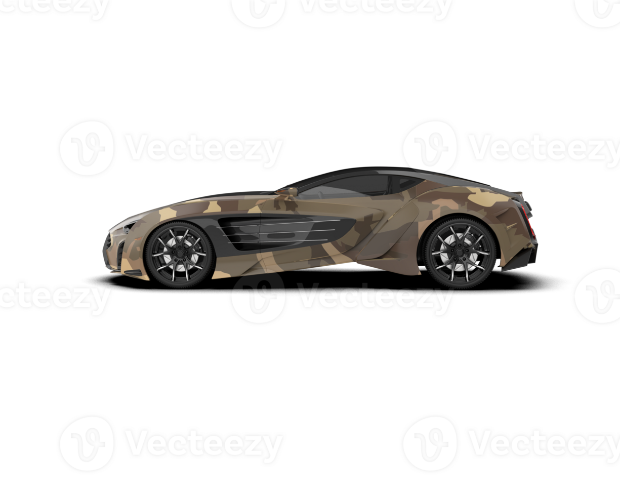 Realistic sport car isolated on background. 3d rendering - illustration png