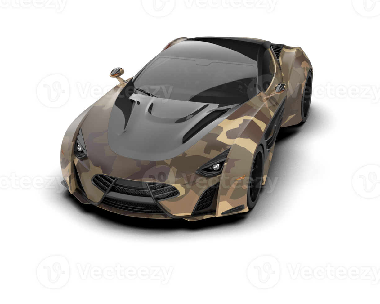 Realistic sport car isolated on background. 3d rendering - illustration png
