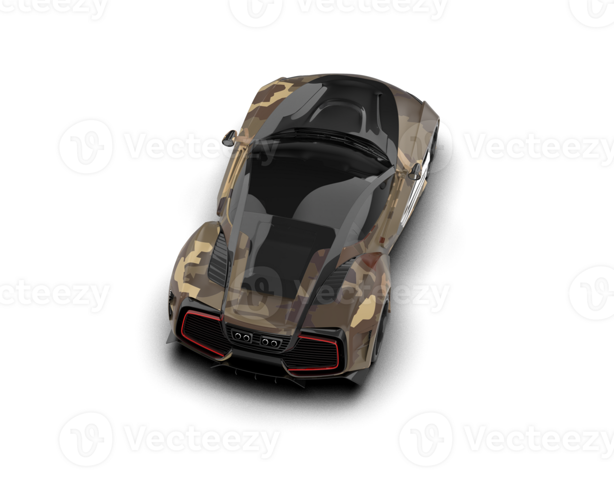 Realistic sport car isolated on background. 3d rendering - illustration png