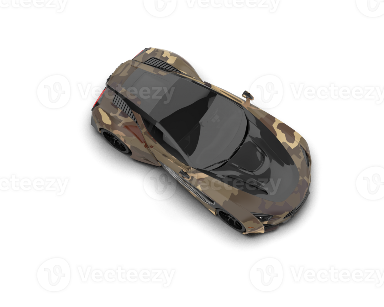 Realistic sport car isolated on background. 3d rendering - illustration png