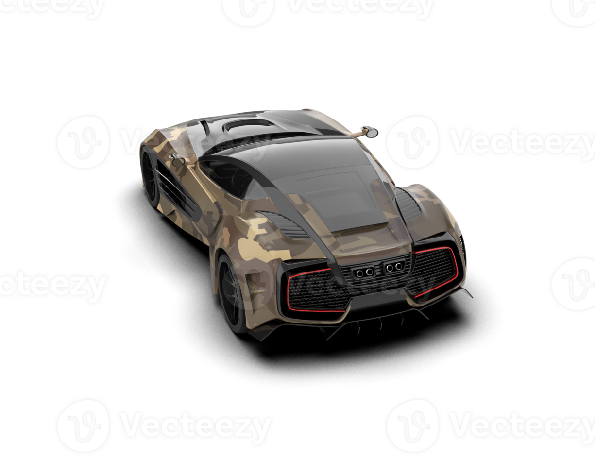Realistic sport car isolated on background. 3d rendering - illustration png