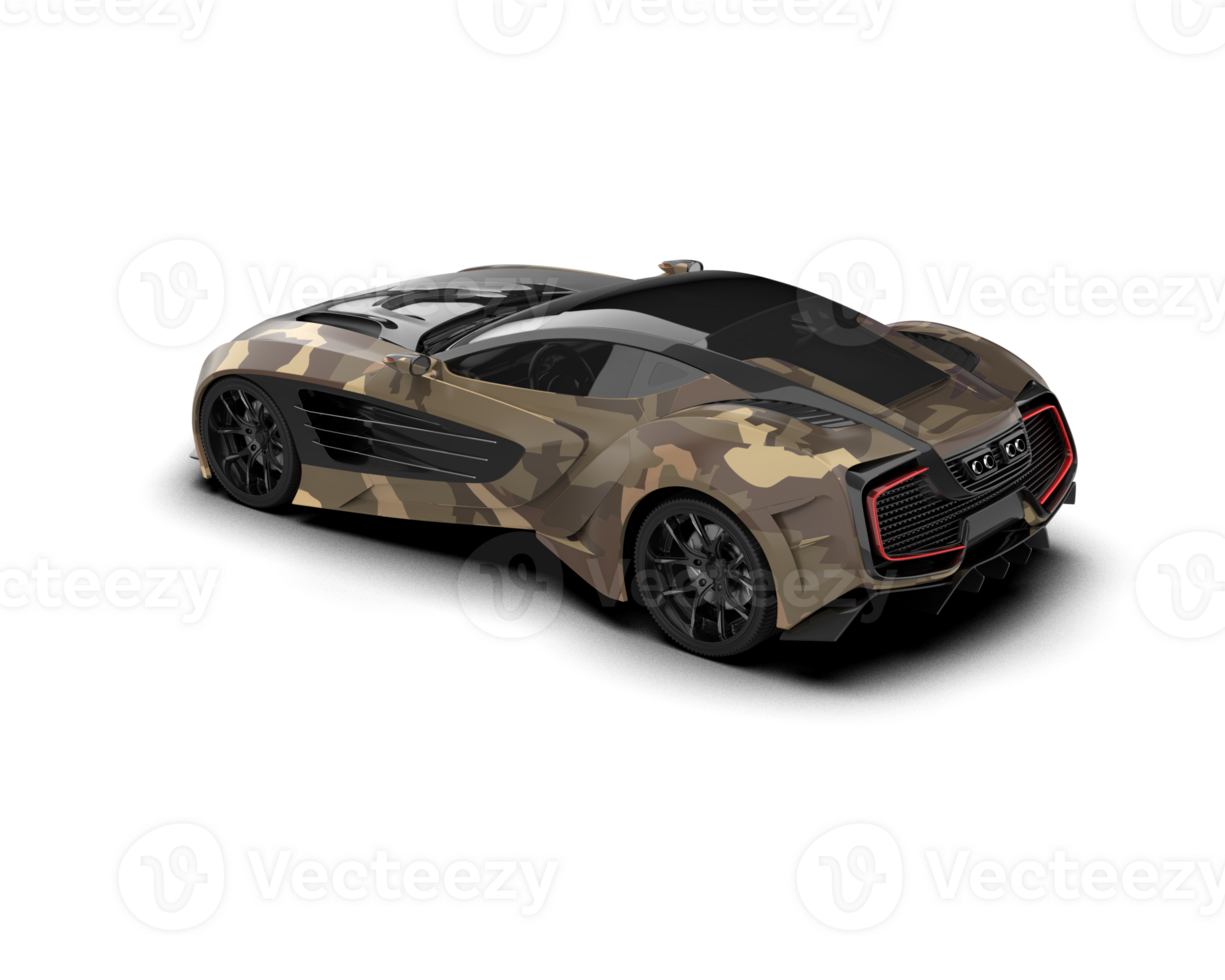 Realistic sport car isolated on background. 3d rendering - illustration png