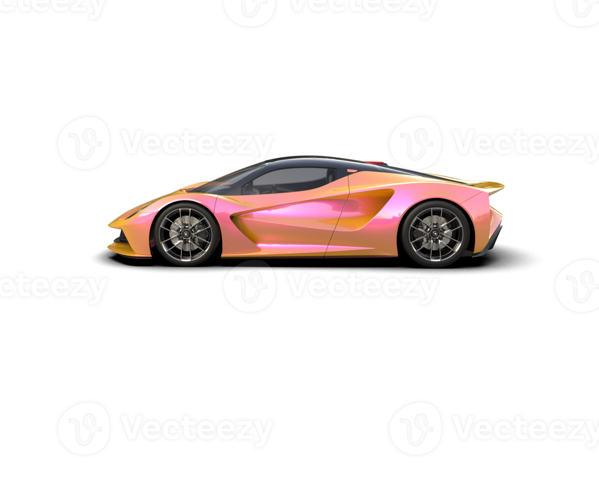 Realistic sport car isolated on background. 3d rendering - illustration png