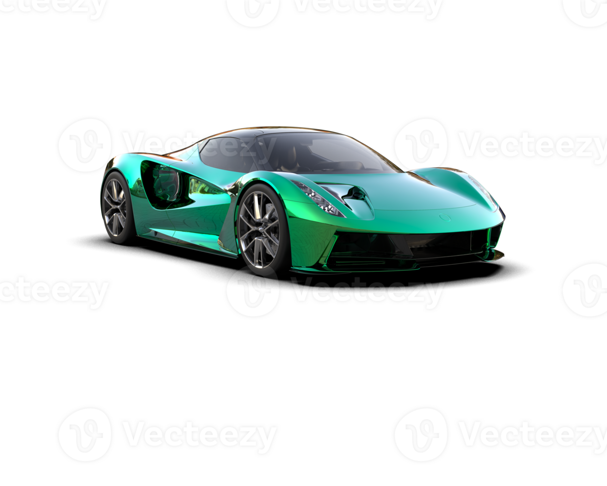 Realistic sport car isolated on background. 3d rendering - illustration png